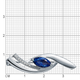 Миниатюра изображения товара Брошь из белого золота Кристалл CN59100226773 (с сапфиром и фианитом)