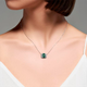 Миниатюра изображения товара Колье из белого золота Кристалл CP66800226773 (р.40, с изумрудом и фианитом)