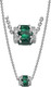 Миниатюра изображения товара Колье из белого золота Кристалл CP66800226773 (р.40, с изумрудом и фианитом)