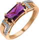 Миниатюра изображения товара Кольцо из розового золота Кристалл CP99900226773 (р.16.5, с аметисом и фианитом)