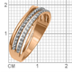 Миниатюра изображения товара Кольцо из розового золота Кристалл CQ07600226773 (р.17.5, с фианитом)