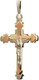 Миниатюра изображения товара Крестик из комбинированного золота Кристалл CJ51000226773