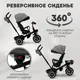Миниатюра изображения товара Трехколесный велосипед с ручкой Bubago Dragon / BG 161-3 (темно-серый)