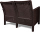 Миниатюра изображения товара Диван садовый ВПМ Ротанг 2-х местный / 6199037 (темно-коричневый)