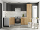 Миниатюра изображения товара Кухонный гарнитур Артём-Мебель София СН-114 без стекла ДСП 1.4х2.7 (дуб крафт золотой/серый графит)