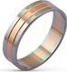Миниатюра изображения товара Кольцо обручальное из комбинированного золота Кристалл CC78500226773 (р.24)