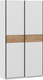 Миниатюра изображения товара Шкаф-купе ТриЯ Оскар Скания Т2 1200 / 268363 (ручка черная/белый снег/дуб тортугга)