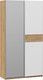 Миниатюра изображения товара Шкаф-купе ТриЯ Оскар Скания Т2 1200 / 268579 (ручка серебро/дуб крафт золотой/белый снег/дуб тортугга)