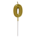 Миниатюра изображения товара Свеча для торта S.G. Home Цифра 0 на шпажке SG-CC-N3 (золото)