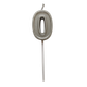 Миниатюра изображения товара Свеча для торта S.G. Home Цифра 0 на шпажке SG-CC-N3 (серебристый)