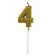 Миниатюра изображения товара Свеча для торта S.G. Home Цифра 4 на шпажке SG-CC-N3 (золото)