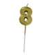 Миниатюра изображения товара Свеча для торта S.G. Home Цифра 8 на шпажке SG-CC-N3 (золото)