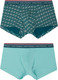 Миниатюра изображения товара Комплект мужских трусов Mark Formelle 411215-2 (р.94-104, пыльная бирюза/геометрия на атлантике)