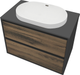 Миниатюра изображения товара Тумба с умывальником ЗОВ Парма 100 / P100LAN0MAMC1B-LDSPH6002 (аттик)