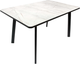 Миниатюра изображения товара Обеденный стол ВВР Миллер пластик 120-160x80 (каспий серый/черный №3)