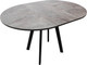 Миниатюра изображения товара Обеденный стол ВВР Элип ЛДСП (камень темный/черный профиль)