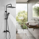 Миниатюра изображения товара Душевая система со смесителем Shevanik S4436H (черный)