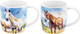 Миниатюра изображения товара Набор кружек Elan Gallery New Bone China Лошадь / 230259-2