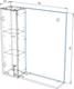 Миниатюра изображения товара Шкаф с зеркалом для ванной Garda KELN3_700L / 03.3.700 L
