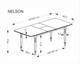 Миниатюра изображения товара Обеденный стол Halmar Nelson 160-200x90 (белый/белый)