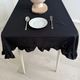 Миниатюра изображения товара Скатерть ОМурМебель 150x120см прямоугольная с рюшами (черный)