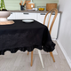 Миниатюра изображения товара Скатерть ОМурМебель 150x120см прямоугольная с рюшами (черный)