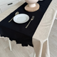 Миниатюра изображения товара Дорожка на стол ОМурМебель 140x40см с рюшами (черный)