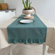 Миниатюра изображения товара Дорожка на стол ОМурМебель 140x40см с рюшами (синий)
