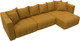 Миниатюра изображения товара Диван угловой Лига Диванов Лига-052 НПБ Лонг угол универсальный / 128830 (велюр Brut 10 желтый)