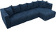 Миниатюра изображения товара Диван угловой Лига Диванов Лига-052 НПБ Лонг угол универсальный / 128833 (велюр Brut 11 синий)