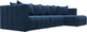 Миниатюра изображения товара Диван угловой Лига Диванов Лига-052 НПБ Лонг угол универсальный / 128833 (велюр Brut 11 синий)