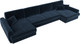 Миниатюра изображения товара Диван П-образный Лига Диванов Лига-057 НПБ Лонг / 129334 (велюр Tower 13 синий)