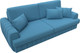 Миниатюра изображения товара Диван Лига Диванов Лига-057 НПБ / 129208 (рогожка Амур 10 голубой)
