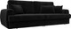 Миниатюра изображения товара Диван Лига Диванов Лига-057 НПБ / 129215 (велюр Seven 35 черный)