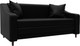 Миниатюра изображения товара Диван Лига Диванов Лига-071 / 129771 (экокожа Grifon 18 черный)