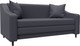Миниатюра изображения товара Диван Лига Диванов Лига-071 / 129772 (экокожа Grifon 15 серый)