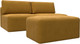 Миниатюра изображения товара Комплект мягкой мебели Лига Диванов Лига-060 НПБ с пуфом / 129669 (велюр Brut 10 желтый)