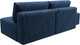 Миниатюра изображения товара Комплект мягкой мебели Лига Диванов Лига-060 НПБ с пуфом / 129672 (велюр Brut 11 синий)