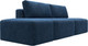 Миниатюра изображения товара Комплект мягкой мебели Лига Диванов Лига-060 НПБ с пуфом / 129672 (велюр Brut 11 синий)