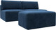 Миниатюра изображения товара Комплект мягкой мебели Лига Диванов Лига-060 НПБ с пуфом / 129672 (велюр Brut 11 синий)