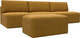 Миниатюра изображения товара Комплект мягкой мебели Лига Диванов Лига-060 НПБ Лонг с пуфом / 129488 (велюр Brut 10 желтый)
