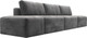 Миниатюра изображения товара Комплект мягкой мебели Лига Диванов Лига-060 НПБ Лонг с пуфом / 129477 (велюр Tower 10 серый)
