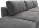 Миниатюра изображения товара Комплект мягкой мебели Лига Диванов Лига-060 НПБ Лонг с пуфом / 129477 (велюр Tower 10 серый)