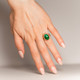 Миниатюра изображения товара Кольцо Wolves Малахит 1519 (р.18)