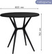 Миниатюра изображения товара Стол пластиковый GreenTerra Teori T3 (черный)