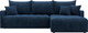 Миниатюра изображения товара Диван угловой Лига Диванов Лига-054 НПБ угол универсальный / 129053 (велюр Brut 11 синий)