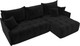 Миниатюра изображения товара Диван угловой Лига Диванов Лига-054 НПБ угол универсальный / 129032 (велюр Seven 35 черный)