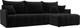 Миниатюра изображения товара Диван угловой Лига Диванов Лига-054 НПБ угол универсальный / 129032 (велюр Seven 35 черный)