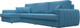 Миниатюра изображения товара Диван угловой Лига Диванов Лига-057 НПБ Лонг угол левый / 129295L (рогожка Амур 10 голубой)
