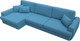 Миниатюра изображения товара Диван угловой Лига Диванов Лига-057 НПБ Лонг угол левый / 129295L (рогожка Амур 10 голубой)